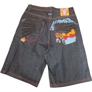 Vintage Y2K Akademik Jean Shorts Size 34 Mens